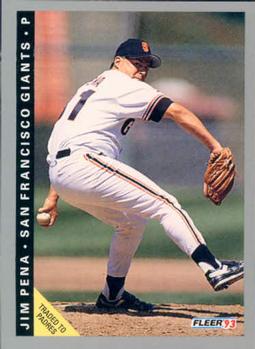 #536 Jim Pena - San Diego Padres - 1993 Fleer Baseball