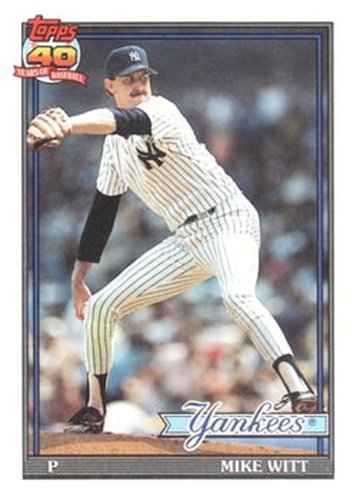 #536 Mike Witt - New York Yankees - 1991 Topps Baseball