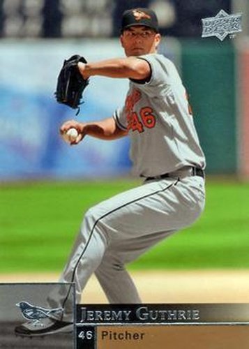 #536 Jeremy Guthrie - Baltimore Orioles - 2009 Upper Deck Baseball