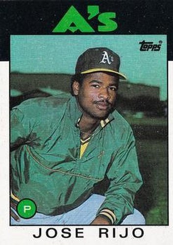 #536 Jose Rijo - Oakland Athletics - 1986 Topps Baseball