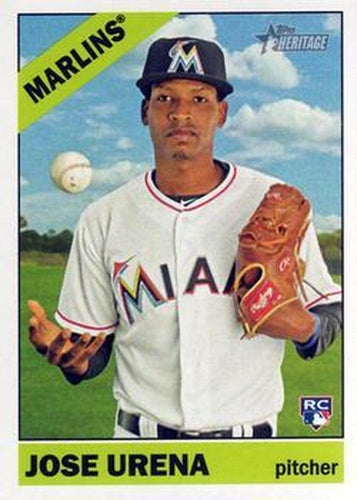 #536 Jose Urena - Miami Marlins - 2015 Topps Heritage Baseball