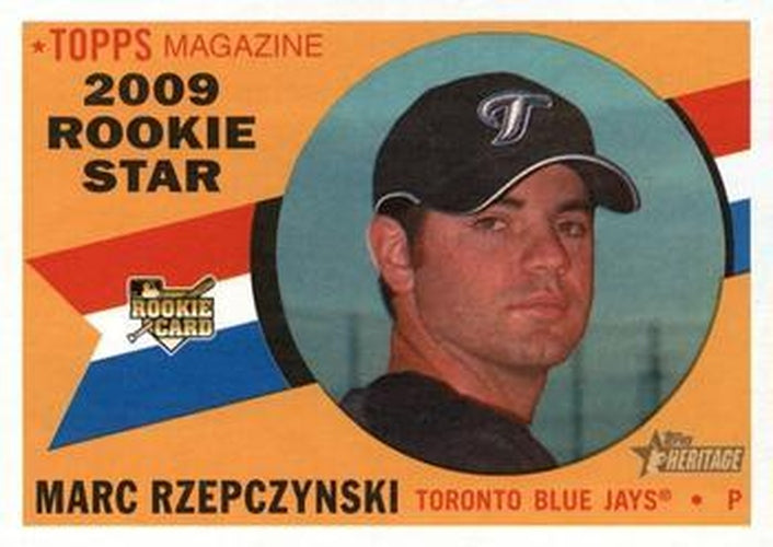 #536 Marc Rzepczynski - Toronto Blue Jays - 2009 Topps Heritage Baseball