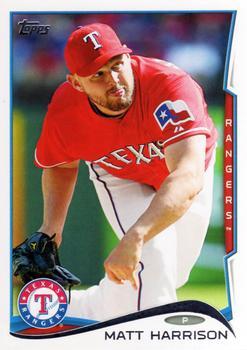 #536 Matt Harrison - Texas Rangers - 2014 Topps Baseball
