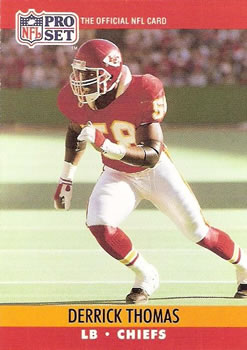 #536 Derrick Thomas - Kansas City Chiefs - 1990 Pro Set Football