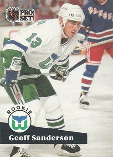 #536 Geoff Sanderson - 1991-92 Pro Set Hockey
