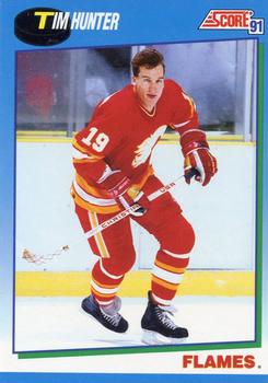 #537 Tim Hunter - Calgary Flames - 1991-92 Score Canadian Hockey