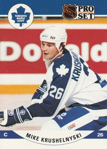 #537 Mike Krushelnyski - Toronto Maple Leafs - 1990-91 Pro Set Hockey