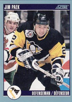 #537 Jim Paek - Pittsburgh Penguins - 1992-93 Score Canadian Hockey