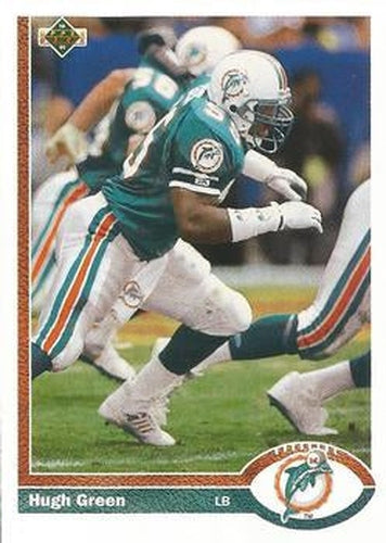 #537 Hugh Green - Miami Dolphins - 1991 Upper Deck Football