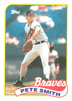 #537 Pete Smith - Atlanta Braves - 1989 Topps Baseball