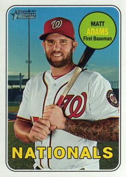 #537 Matt Adams - Washington Nationals - 2018 Topps Heritage Baseball
