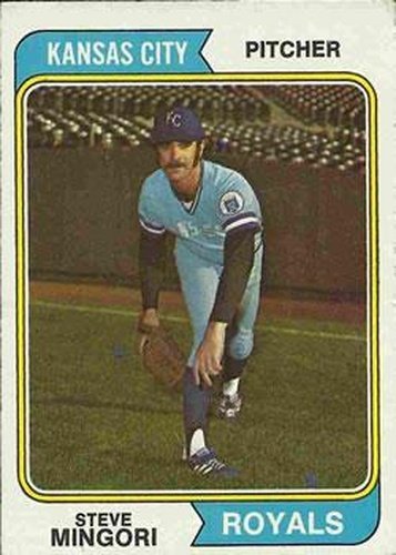 #537 Steve Mingori - Kansas City Royals - 1974 Topps Baseball