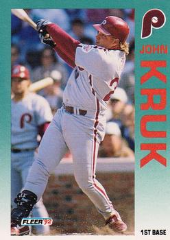 #537 John Kruk - Philadelphia Phillies - 1992 Fleer Baseball