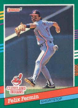 #537 Felix Fermin - Cleveland Indians - 1991 Donruss Baseball