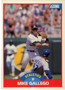 #537 Mike Gallego - Oakland Athletics - 1989 Score Baseball