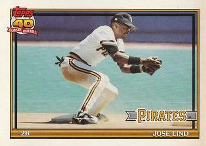 #537 Jose Lind - Pittsburgh Pirates - 1991 O-Pee-Chee Baseball