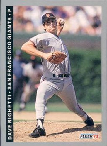#537 Dave Righetti - San Francisco Giants - 1993 Fleer Baseball