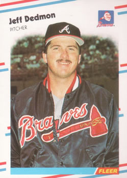 #537 Jeff Dedmon - Atlanta Braves - 1988 Fleer Baseball