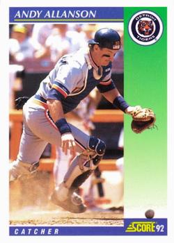 #537 Andy Allanson - Detroit Tigers - 1992 Score Baseball