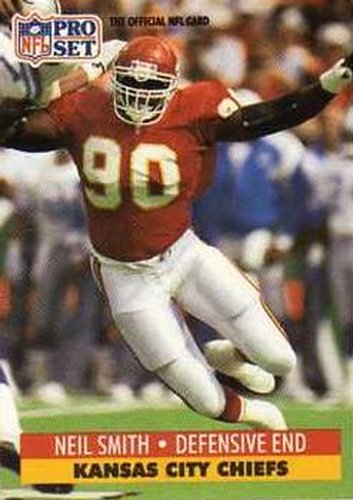 #537 Neil Smith - Kansas City Chiefs - 1991 Pro Set Football