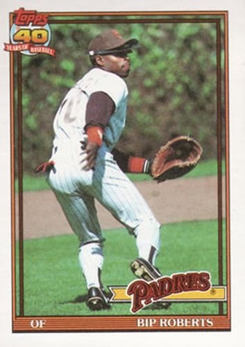 #538 Bip Roberts - San Diego Padres - 1991 Topps Baseball