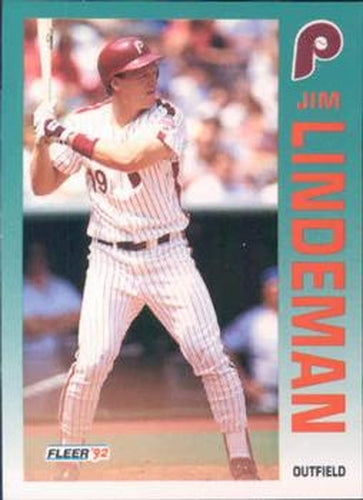 #538 Jim Lindeman - Philadelphia Phillies - 1992 Fleer Baseball