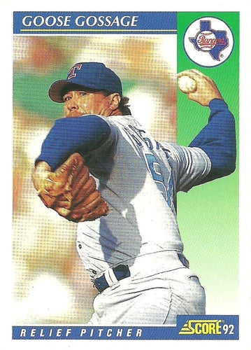 #538 Goose Gossage - Texas Rangers - 1992 Score Baseball