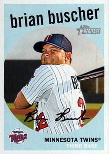 #538 Brian Buscher - Minnesota Twins - 2008 Topps Heritage Baseball