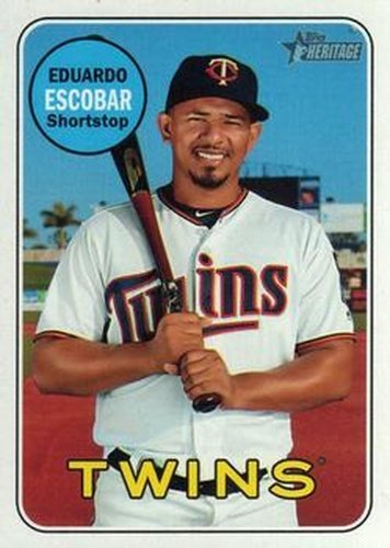 #538 Eduardo Escobar - Minnesota Twins - 2018 Topps Heritage Baseball