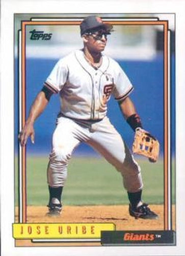 #538 Jose Uribe - San Francisco Giants - 1992 Topps Baseball