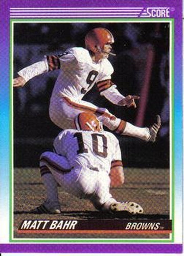 #538 Matt Bahr - Cleveland Browns - 1990 Score Football