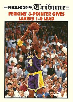 #538 Perkins' 3-Pointer Gives Lakers 1-0 Lead - Los Angeles Lakers - 1991-92 Hoops Basketball