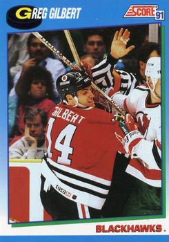 #539 Greg Gilbert - Chicago Blackhawks - 1991-92 Score Canadian Hockey