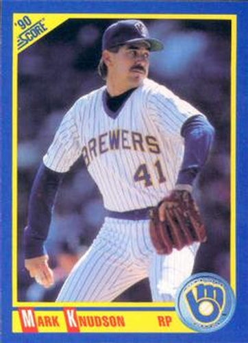 #539 Mark Knudson - Milwaukee Brewers - 1990 Score Baseball