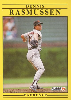#539 Dennis Rasmussen - San Diego Padres - 1991 Fleer Baseball