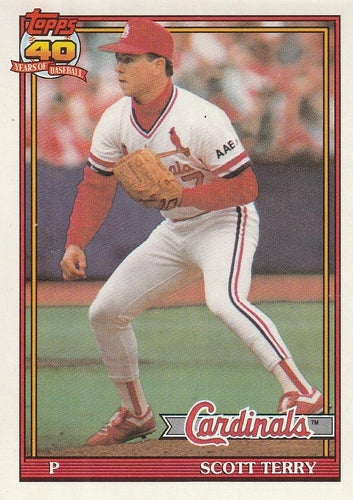 #539 Scott Terry - St. Louis Cardinals - 1991 O-Pee-Chee Baseball