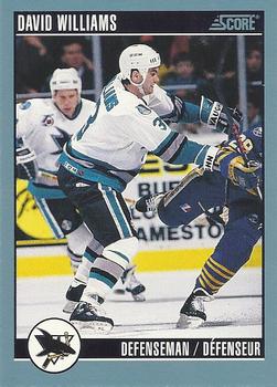#539 David Williams - San Jose Sharks - 1992-93 Score Canadian Hockey
