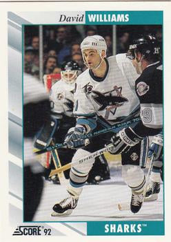 #539 David Williams - San Jose Sharks - 1992-93 Score USA Hockey