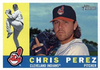 #539 Chris Perez - Cleveland Indians - 2009 Topps Heritage Baseball