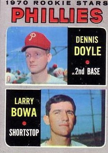 #539 Phillies 1970 Rookie Stars Dennis Doyle / Larry Bowa - Philadelphia Phillies - 1970 Topps Baseball