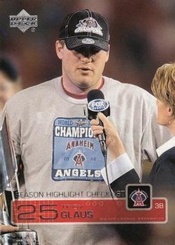 #539 Troy Glaus - Anaheim Angels - 2003 Upper Deck Baseball