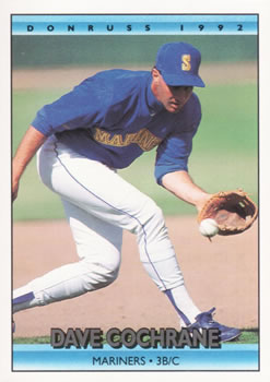 #539 Dave Cochrane - Seattle Mariners - 1992 Donruss Baseball