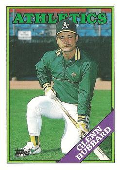#53T Glenn Hubbard - Oakland Athletics - 1988 Topps Traded Baseball