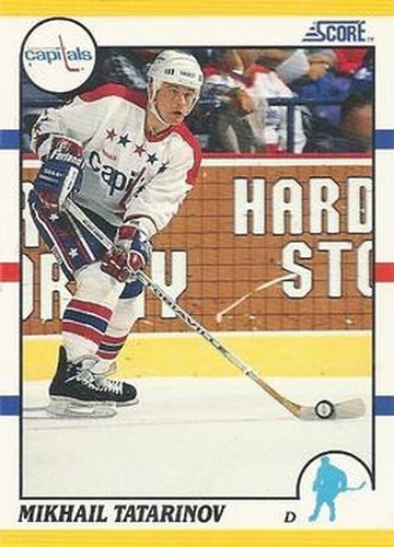 #53T Mikhail Tatarinov - Washington Capitals - 1990-91 Score Rookie and Traded Hockey