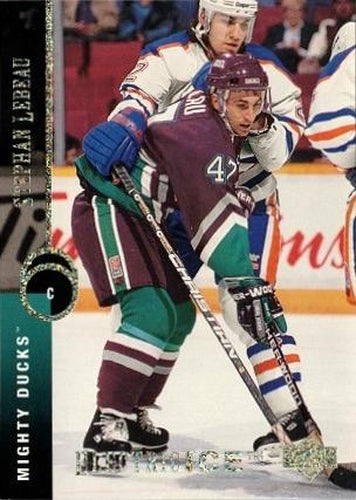 #53 Stephan Lebeau - Anaheim Mighty Ducks - 1994-95 Upper Deck Hockey - Electric Ice