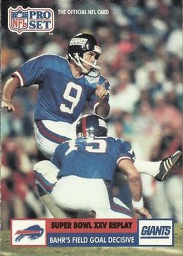 #53 Matt Bahr - New York Giants - 1991 Pro Set Football