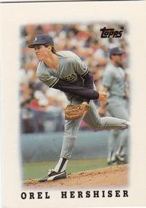 #53 Orel Hershiser - Los Angeles Dodgers - 1988 Topps Major League Leaders Minis Baseball