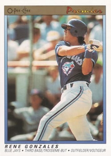 #53 Rene Gonzales - Toronto Blue Jays - 1991 O-Pee-Chee Premier Baseball