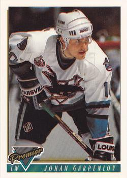 #53 Johan Garpenlov - San Jose Sharks - 1993-94 Topps Premier Hockey