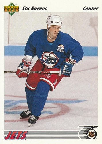 #53 Stu Barnes - Winnipeg Jets - 1991-92 Upper Deck Hockey
